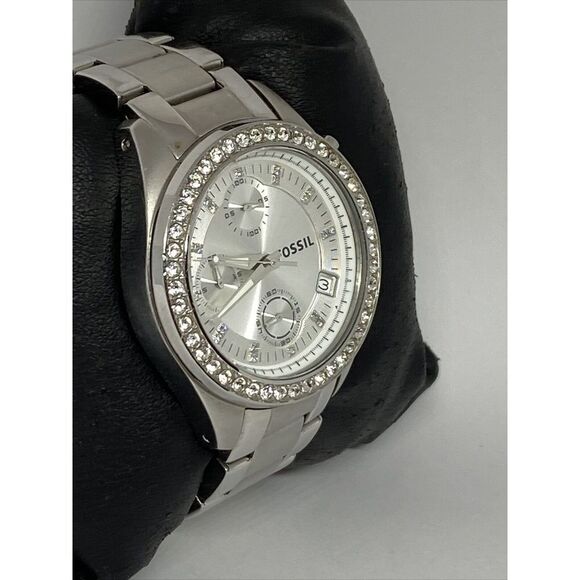 Fossil Decker ES2681 Women Silver Stainless Steel Analog Dial Quartz Watch JK711 - Picture 5 of 12